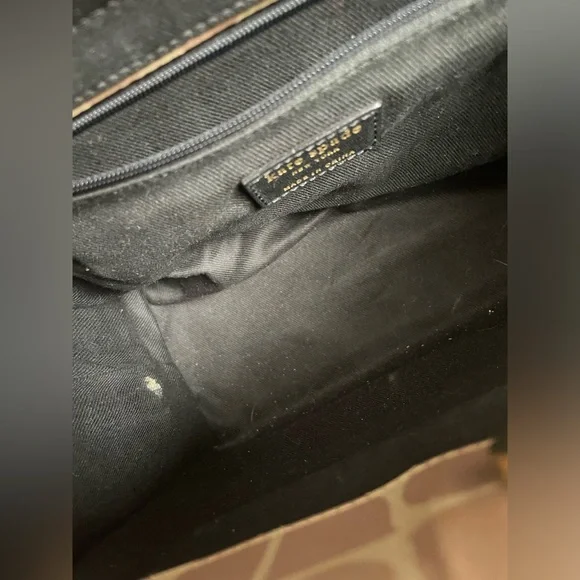 Kate Spade Small Tote Shoulder Bag in Gold and Black with Classic Print - Picture 7 of 14